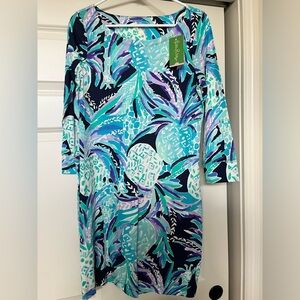 Lilly Pulitzer Hollee dress in navy print